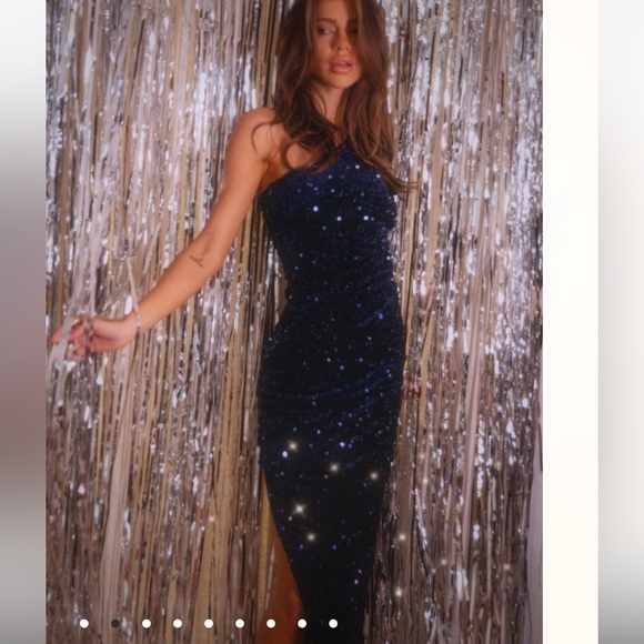 Petal & Pup navy Kiki midi dress - Picture 5 of 6